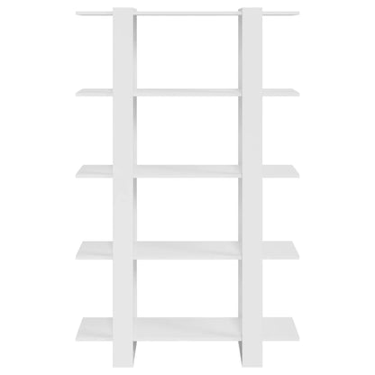 Book Cabinet/Room Divider High Gloss White 100x30x160 cm