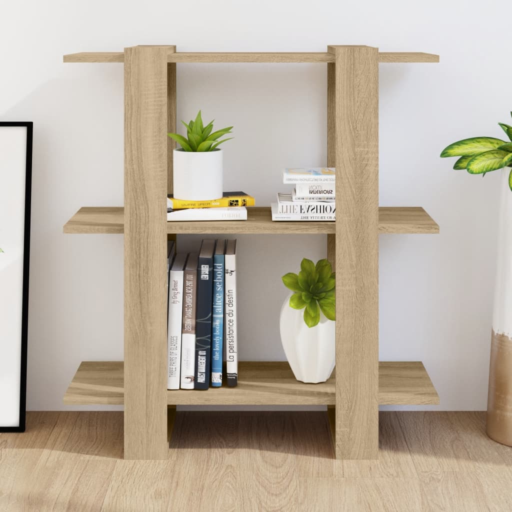 Book Cabinet/Room Divider Sonoma Oak 80x30x87cm