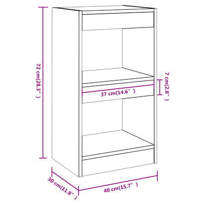 Book Cabinet/Room Divider Sonoma Oak 40x30x72 cm