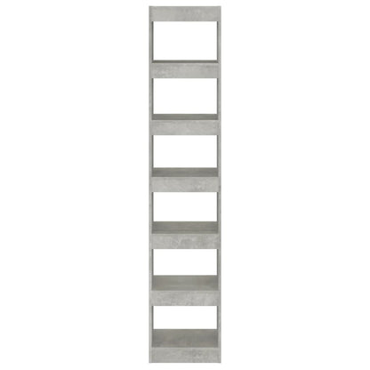 Book Cabinet/Room Divider Concrete Grey 40x30x198 cm