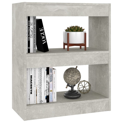 Book Cabinet/Room Divider Concrete Grey 60x30x72 cm