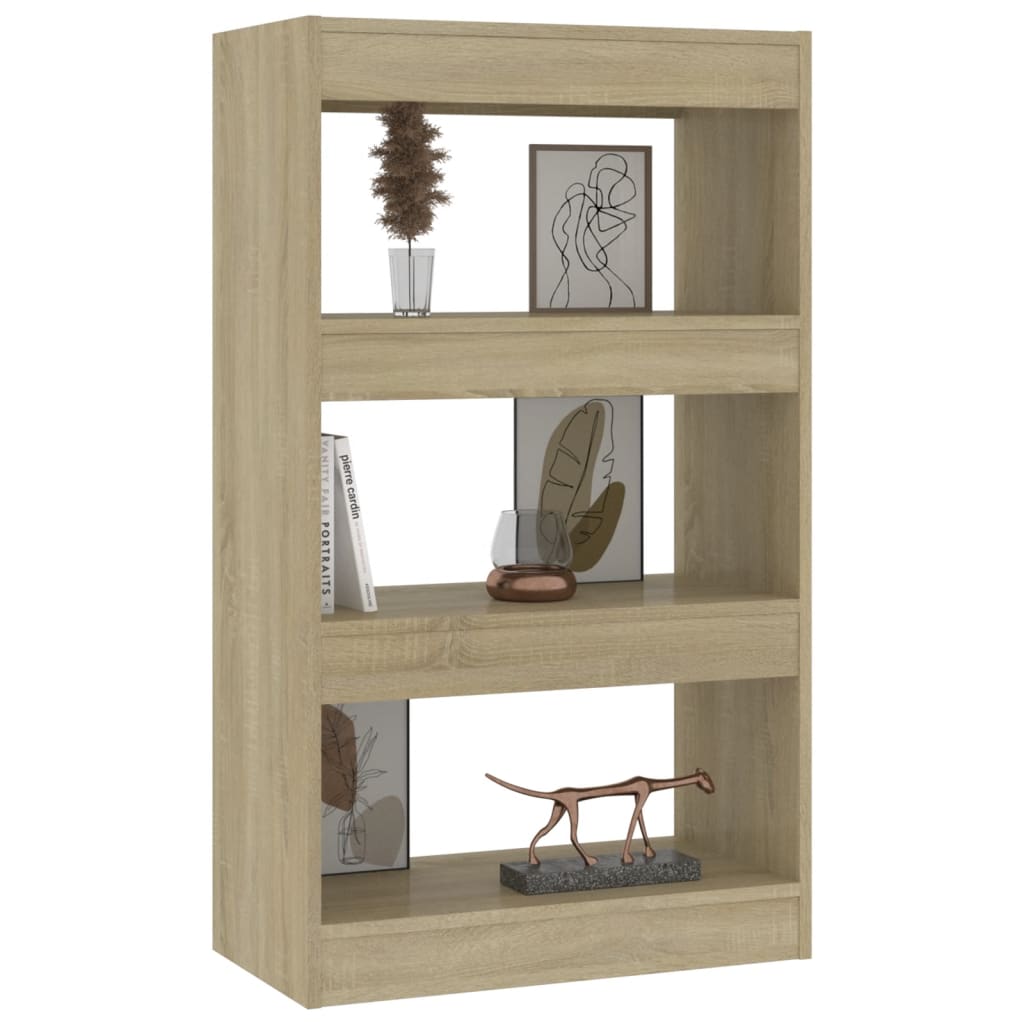 Book Cabinet/Room Divider Sonoma Oak 60x30x103 cm Engineered Wood