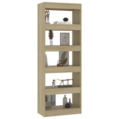 Book Cabinet/Room Divider Sonoma Oak 60x30x166 cm Engineered Wood