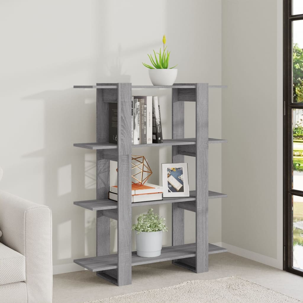 Book Cabinet/Room Divider Grey Sonoma 100x30x123.5 cm