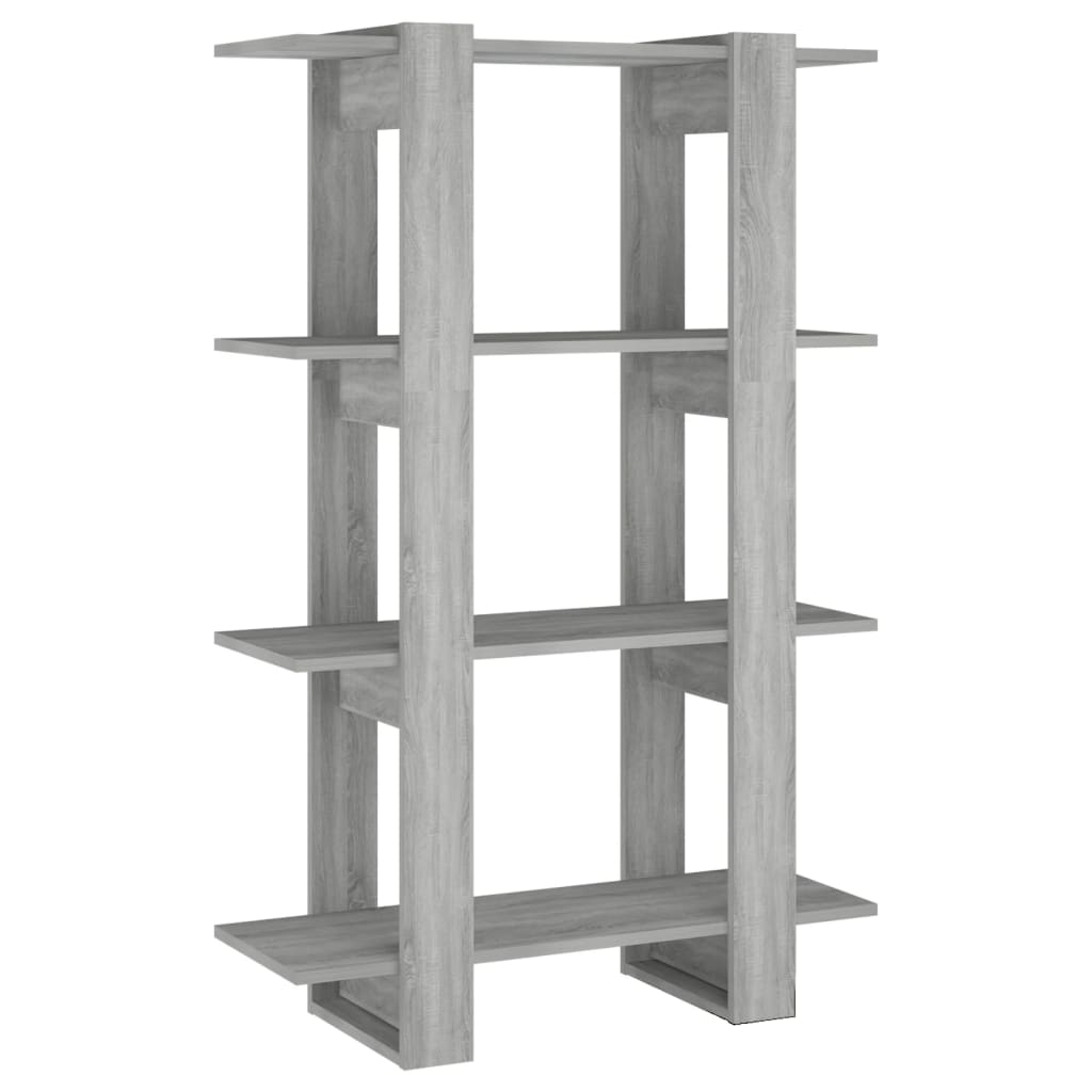 Book Cabinet/Room Divider Grey Sonoma 80x30x123.5 cm
