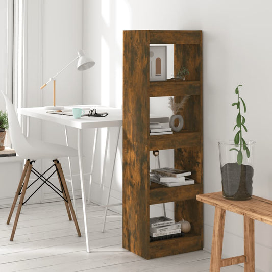 Book Cabinet/Room Divider Smoked Oak 40x30x135 cm