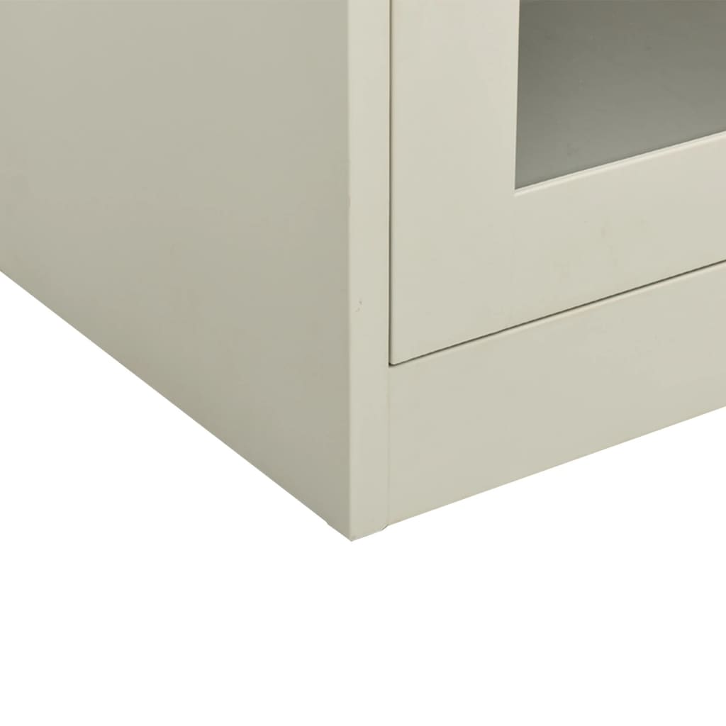 Office Cabinet with Planter Box Light Grey 90x40x128 cm Steel