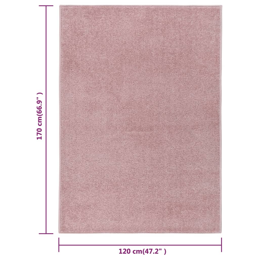 Rug Short Pile 120x170 cm Pink