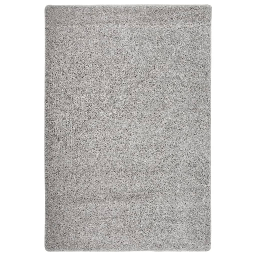 Shaggy Rug Light Grey 140x200 cm Anti Slip