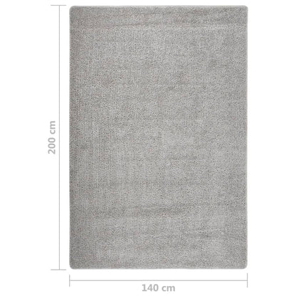 Shaggy Rug Light Grey 140x200 cm Anti Slip