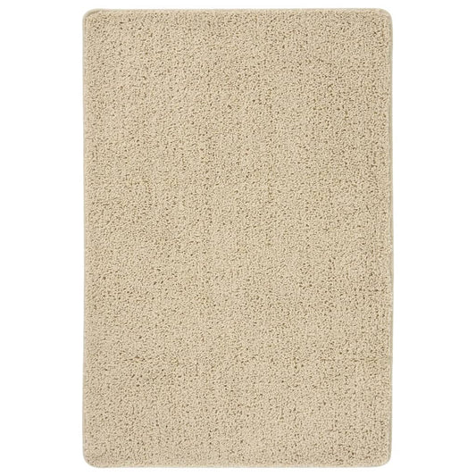 Shaggy Rug Cream 140x200 cm Anti Slip