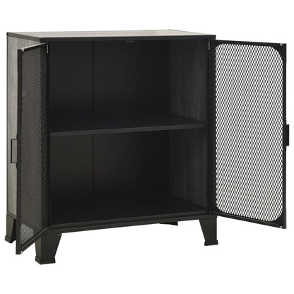 Storage Cabinets 2 pcs Grey 72x36x82 cm Metal and MDF