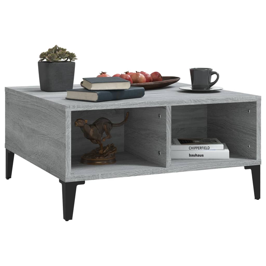 Coffee Table Grey Sonoma 60x60x30 cm Engineered Wood