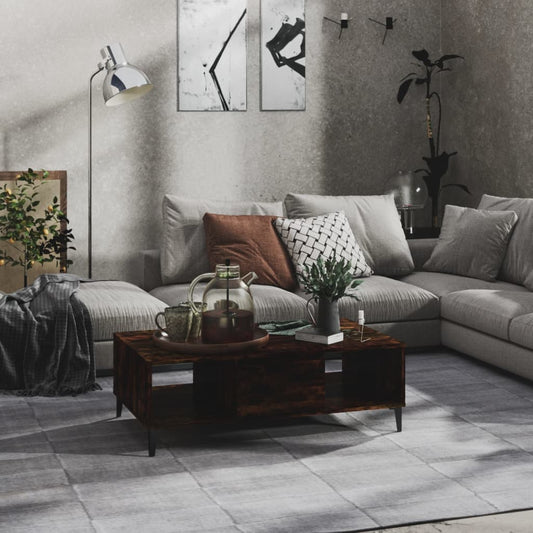 Coffee Table Smoked Oak 103.5x60x35 cm Engineered Wood