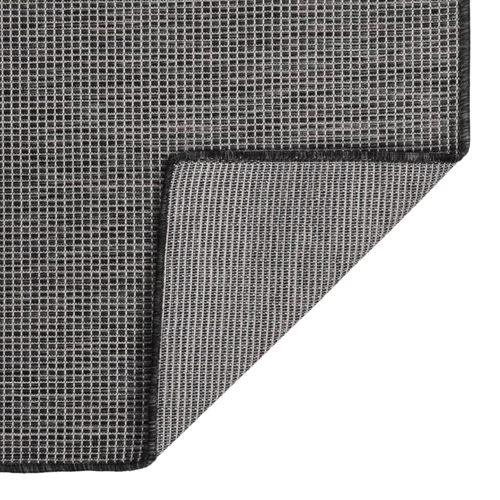 Outdoor Flatweave Rug 160x230 cm Grey