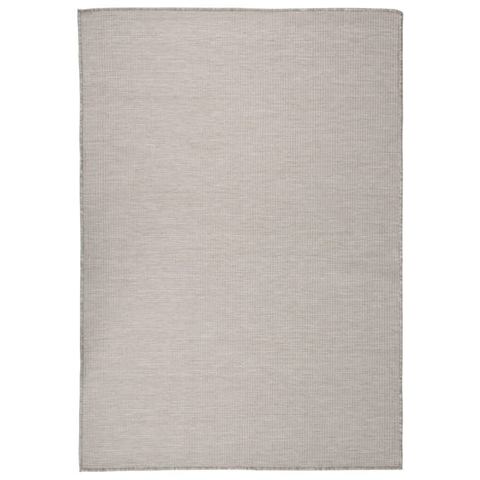 Outdoor Flatweave Rug 140x200 cm Taupe