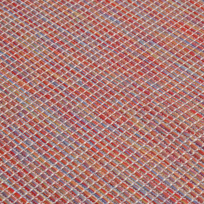 Outdoor Flatweave Rug 120x170 cm Red