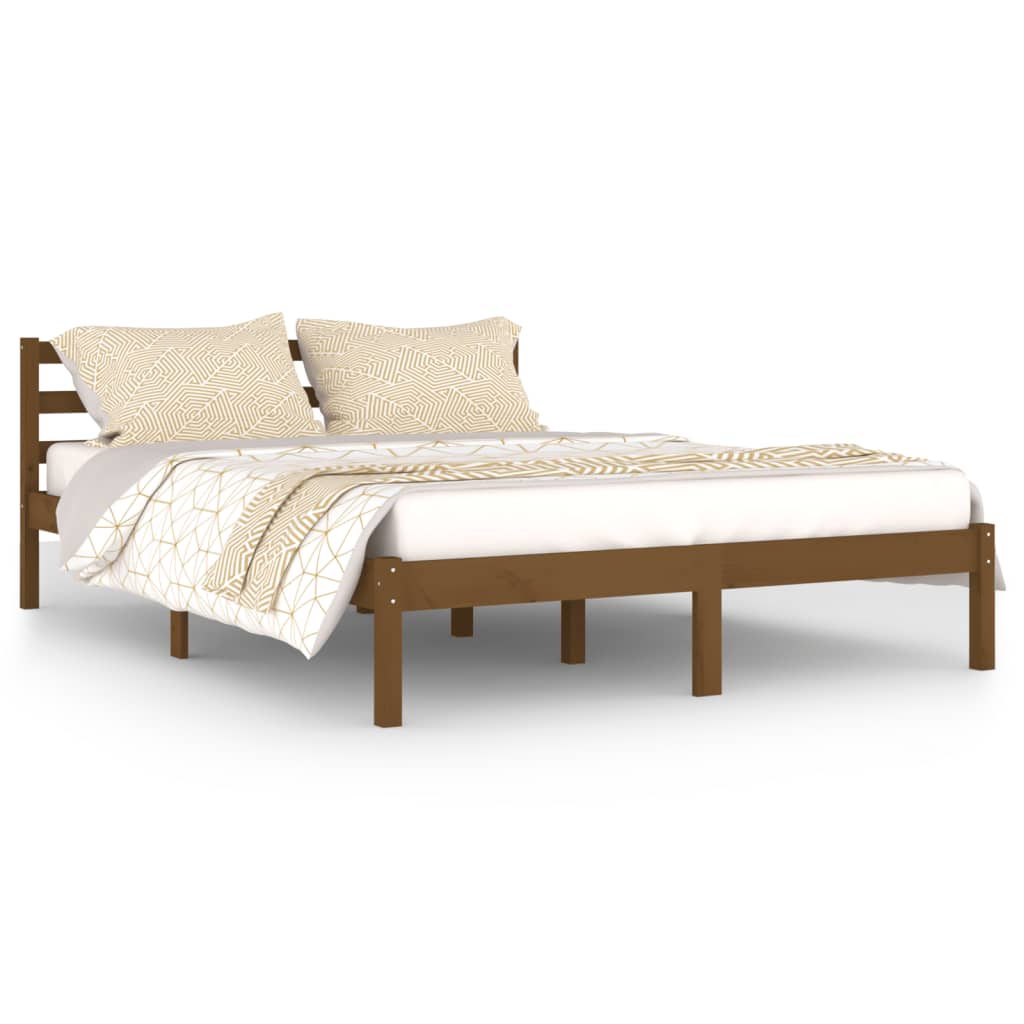 Day Bed Solid Wood Pine 140x200 cm Double Honey Brown