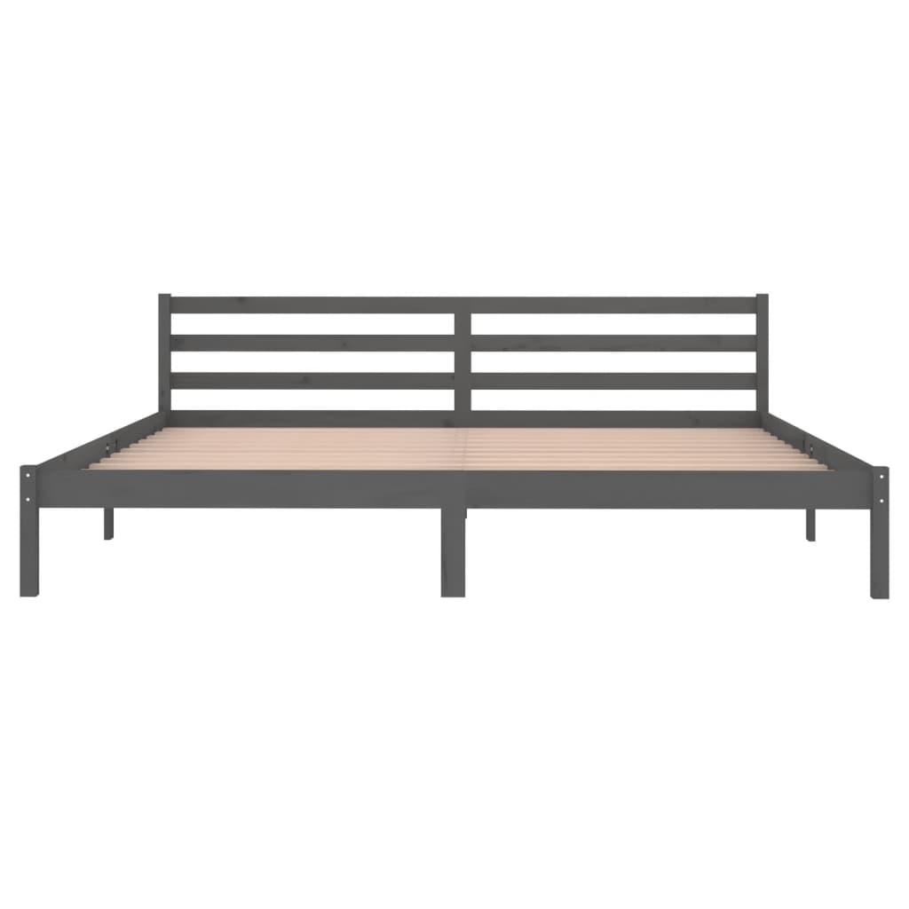 Day Bed Solid Wood Pine 200x200 cm Super King Grey