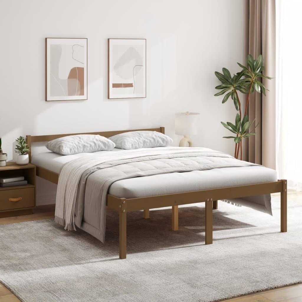 Senior Bed without Mattress Honey Brown 150x200cm King Size