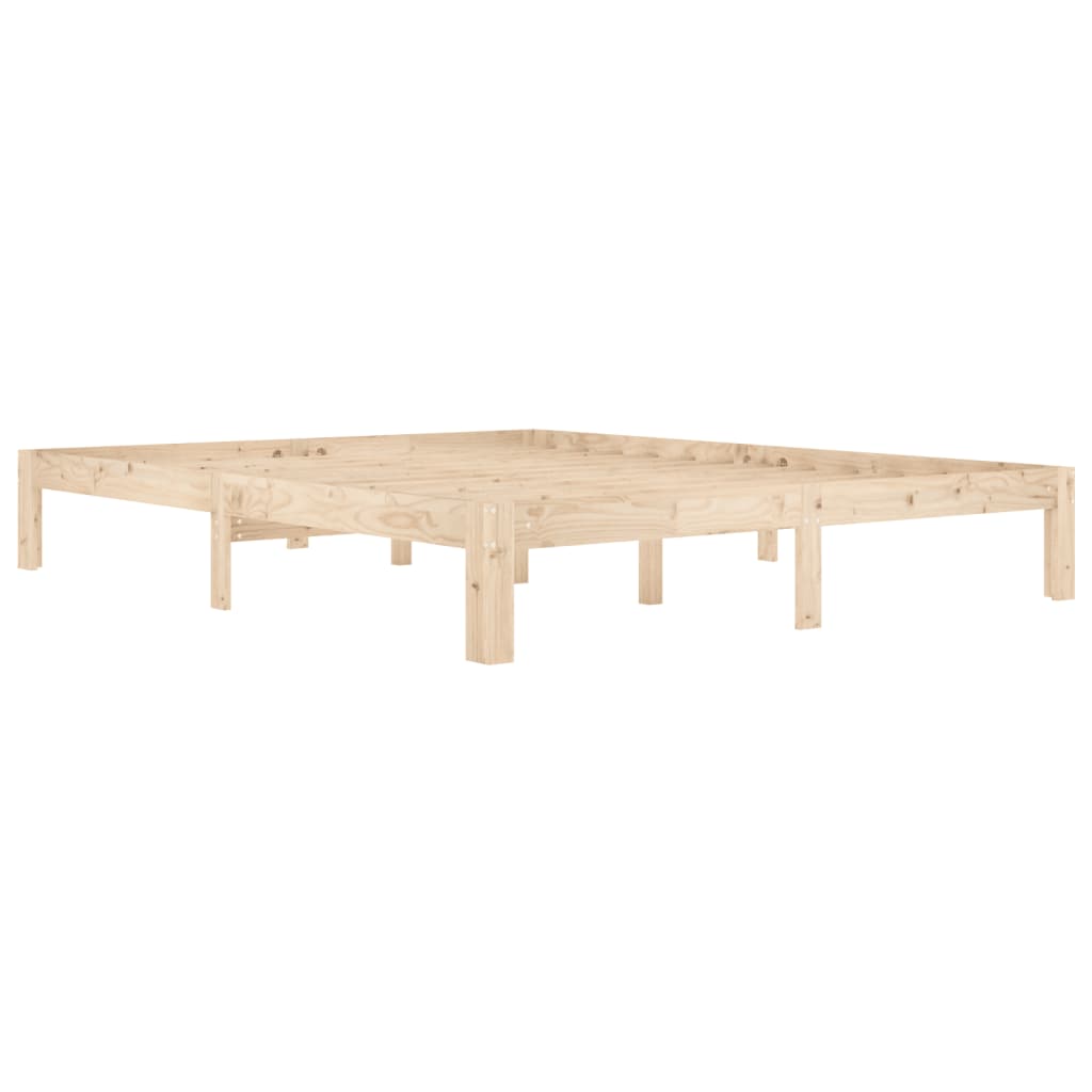 Bed Frame without Mattress Solid Wood Pine 160x200cm