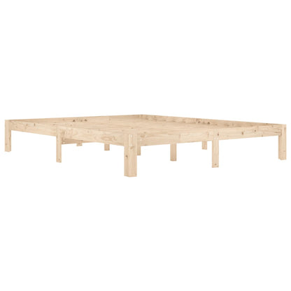 Bed Frame without Mattress Solid Wood Pine 160x200cm