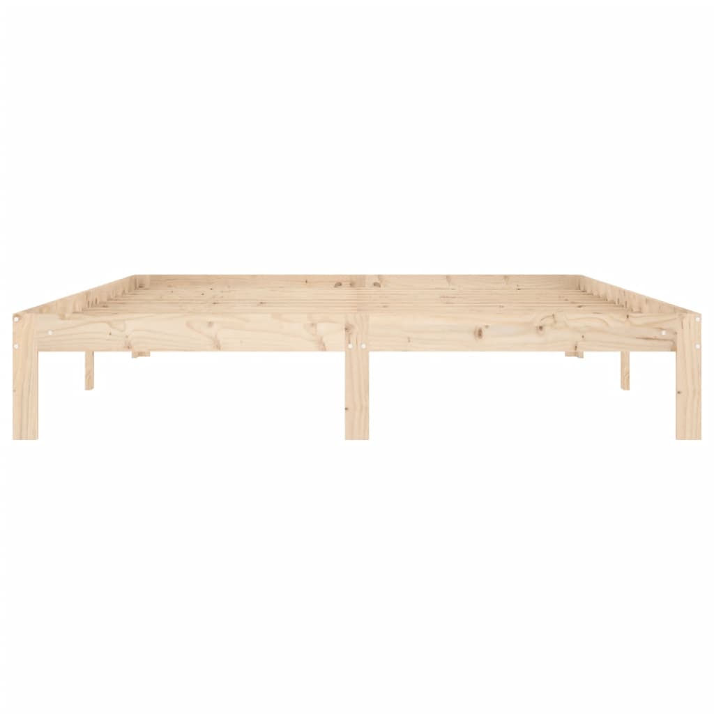 Bed Frame without Mattress Solid Wood Pine 160x200cm