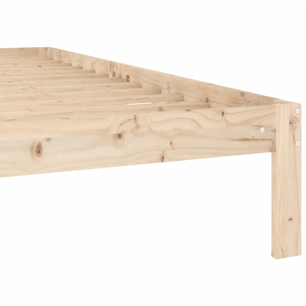 Bed Frame without Mattress Solid Wood Pine 160x200cm