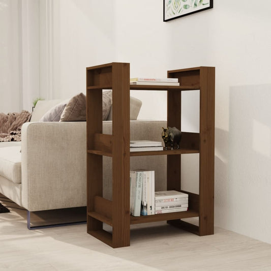 Book Cabinet/Room Divider Honey Brown 60x35x91 cm Solid Wood