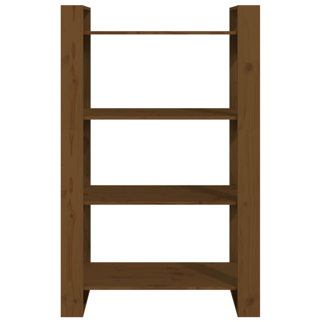 Book Cabinet/Room Divider Honey Brown 80x35x125 cm Solid Wood