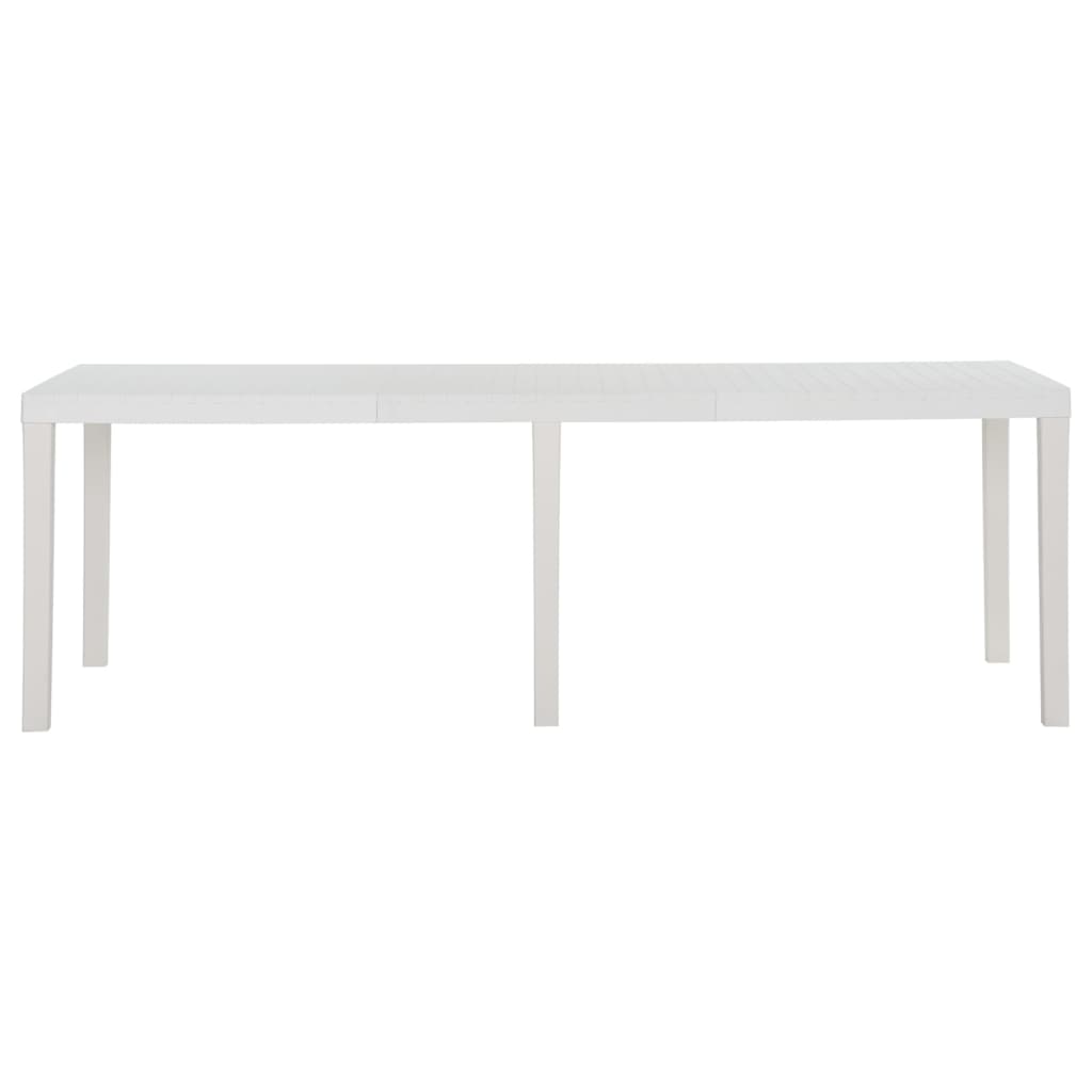 Garden Table 220x90x72 cm PP White