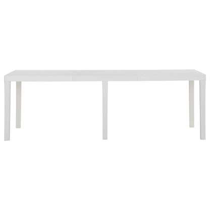 Garden Table 220x90x72 cm PP White