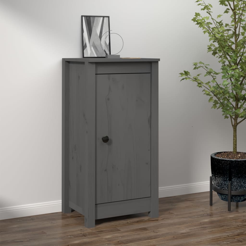 Sideboard Grey 39x35x80 cm Solid Wood Pine