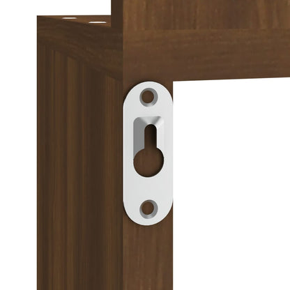 Wall Corner Shelf Brown Oak 20x20x127.5 cm Engineered Wood