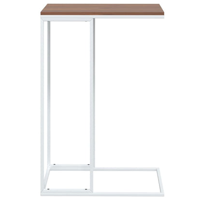 Side Table White 40x30x59 cm Engineered Wood