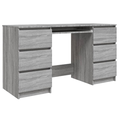 Writing Desk Grey Sonoma 140x50x77 cm Engineered Wood