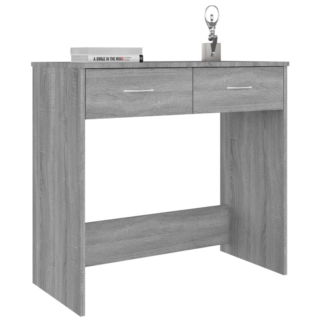 Desk Grey Sonoma 80x40x75 cm Engineered Wood