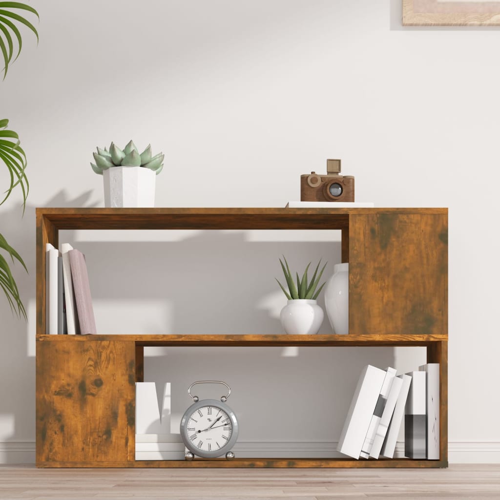 Book Cabinet Smoked Oak 100x24x63 cm Engineered Wood