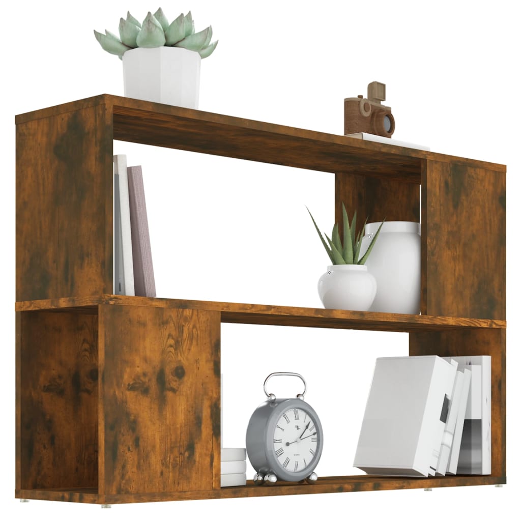Book Cabinet Smoked Oak 100x24x63 cm Engineered Wood