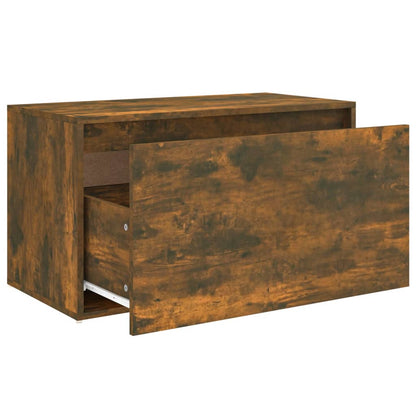 Hall Bench 80x40x45 cm Smoked Oak Engineered Wood