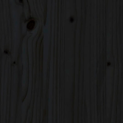 Bed Frame Black 150x200 cm King Size Solid Wood Pine