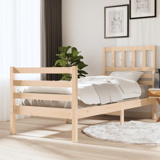 Bed Frame without Mattress Solid Wood 90x200 cm