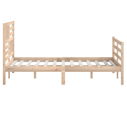 Bed Frame without Mattress Solid Wood 140x200 cm