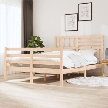 Bed Frame without Mattress Solid Wood 140x200 cm