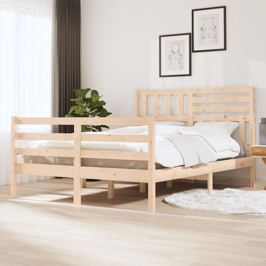 Bed Frame without Mattress Solid Wood 140x200 cm