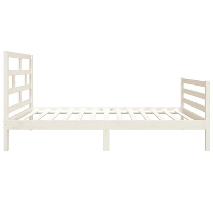 Bed Frame without Mattress White 90x190 cm Single Single Solid Wood