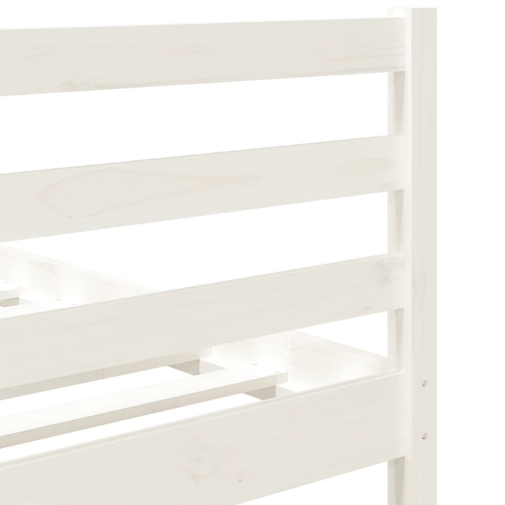 Bed Frame without Mattress White 90x190 cm Single Single Solid Wood