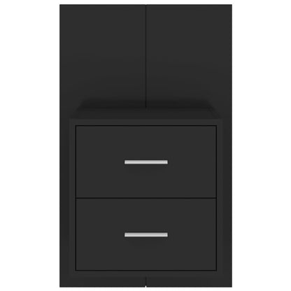 Wall-mounted Bedside Cabinet Black
