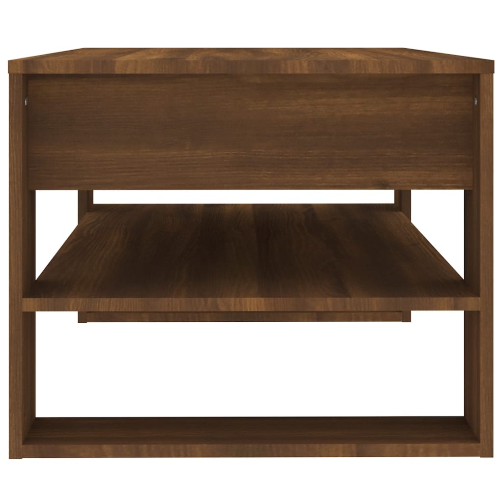 Coffee Table Brown Oak 102x55x45 cm Engineered Wood