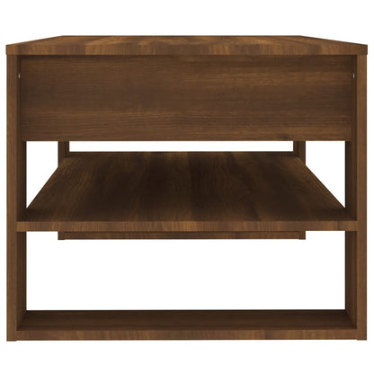 Coffee Table Brown Oak 102x55x45 cm Engineered Wood